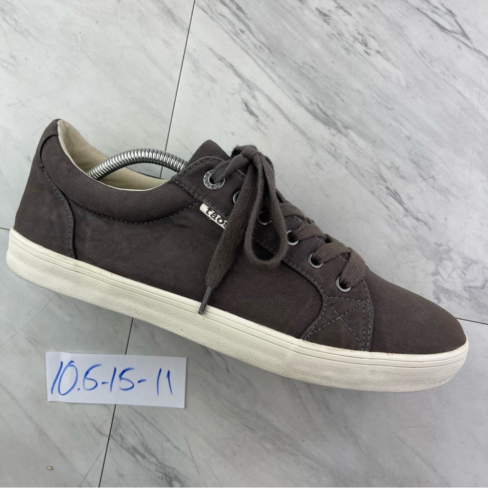 •Taos Footwear Starsky Mens Size 10.5 Gray Distressed Canvas Shoes Sky-0003A